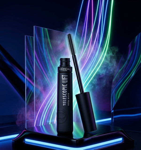 L'Oréal Paris Mascara Telescopic Lift, 5 mm Length for Your Lashes, Volumises, Lifts, Long Hold 36h, Extra Black