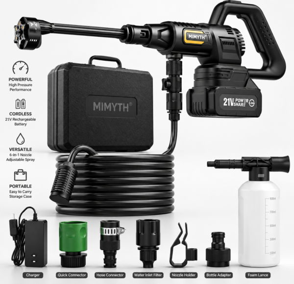 Cordless Pressure Washer Battery Powered; 1200PSI